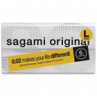 Полиуретановые презервативы Sagami Original 0,02 L-size 6 шт