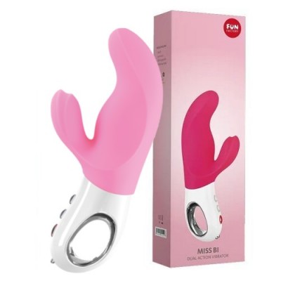 Вибратор с клиторальным стимулятором Fun Factory Miss Bi нежно-розовый