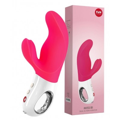 Вибратор с клиторальным стимулятором Fun Factory Miss Bi розовый