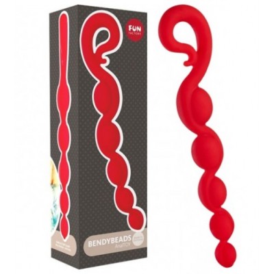 Стимулятор анальный Fun Factory Bendybeads красный