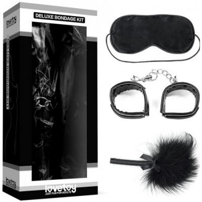 Набор для ролевых игр Deluxe Bondage Kit (наручники, тиклер, маска на глаза) Набор для ролевых игр Deluxe Bondage Kit (наручники, тиклер, маска на глаза)