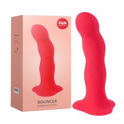 Фаллоимитатор со смещенным центром тяжести Fun Factory Bouncer красный 18 см