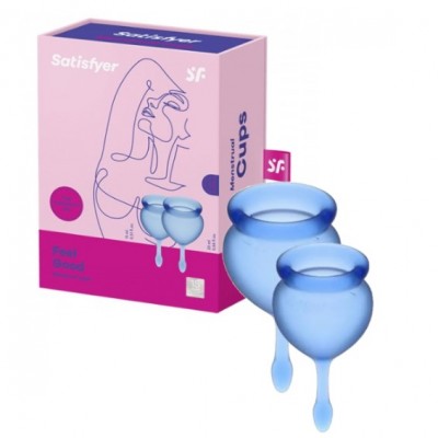 Набор менструальных чаш Satisfyer Feel Good, синий 