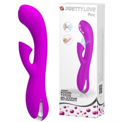 Вибратор Pretty Love Roy с функцией переминания и вакуумной стимуляцией клитора