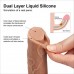 Фаллоимитатор на присоске с мошонкой мулат Dual-Layered Silicone Dildo 22 см Фаллоимитатор на присоске с мошонкой мулат Dual-Layered Silicone Dildo 22 см