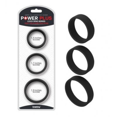 Набор из 3 плоских эрекционных колец Power Plus Soft Silicone Pro Ring Набор из 3 плоских эрекционных колец Power Plus Soft Silicone Pro Ring