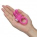 Розовое виброкольцо Power Clit Cockring Rabbit