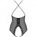 Эротичное черное боди с открытой промежностью S/M