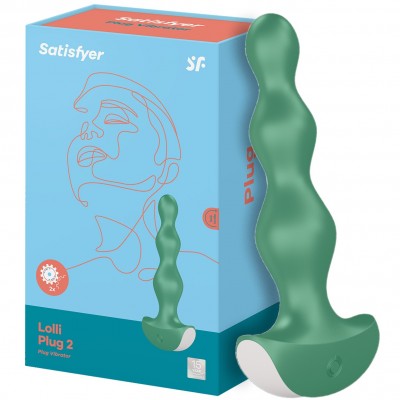 Анальная виброёлочка Satisfyer Lolli-Plug 2 зеленая Анальная виброёлочка Satisfyer Lolli-Plug 2 зеленая