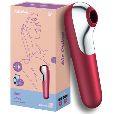 Клиторальный смарт-стимулятор с вибрацией Satisfyer Dual Love бордовый Клиторальный смарт-стимулятор с вибрацией Satisfyer Dual Love бордовый