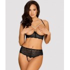 Откровенный эротический комплект с белыми жемчужинами Pearlove M/L