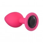 Анальная пробка Emotions Cutie Small Pink black crystal