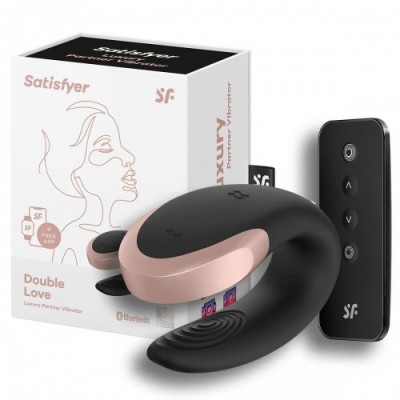 Смарт-стимулятор для пар Satisfyer Double Love черный Смарт-стимулятор для пар Satisfyer Double Love черный