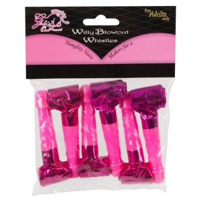 Свистульки-пенисы Willy Blowout Whistles 6 шт Свистульки-пенисы Willy Blowout Whistles 6 шт