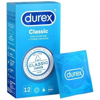 Презервативы Durex №12 Classic классические Презервативы Durex №12 Classic классические