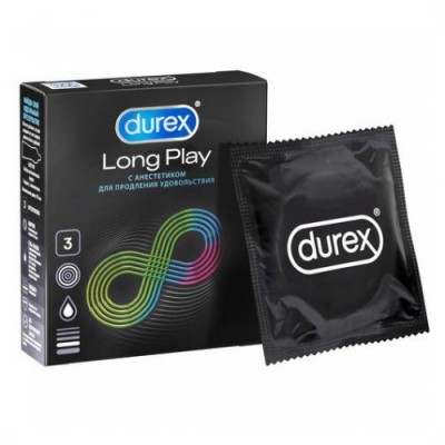 Презервативы Durex №3 Long Play (Performa) для продления удовольствия Презервативы Durex №3 Long Play (Performa) для продления удовольствия