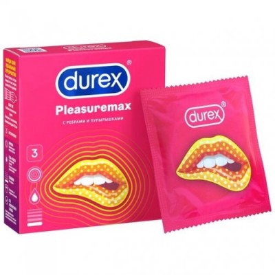 Презервативы Durex №3 Pleasuremax с ребрами и пупырышками Презервативы Durex №3 Pleasuremax с ребрами и пупырышками