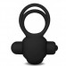 Двойное виброкольцо Power Clit Duo Silicone Cockring чёрное
