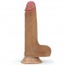 Фаллоимитатор на присоске с мошонкой мулат Dual-Layered Silicone Cock 18 см Фаллоимитатор на присоске с мошонкой мулат Dual-Layered Silicone Cock 18 см