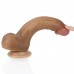 Фаллоимитатор на присоске с мошонкой мулат Dual-Layered Silicone Dildo 22 см Фаллоимитатор на присоске с мошонкой мулат Dual-Layered Silicone Dildo 22 см