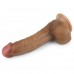 Фаллоимитатор на присоске с мошонкой мулат Dual-Layered Silicone Dildo 22 см Фаллоимитатор на присоске с мошонкой мулат Dual-Layered Silicone Dildo 22 см