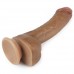 Фаллоимитатор на присоске с мошонкой мулат Dual-Layered Silicone Dildo 22 см Фаллоимитатор на присоске с мошонкой мулат Dual-Layered Silicone Dildo 22 см