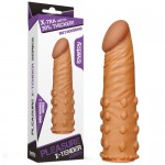 Удлиняющая насадка на пенис X-Tender Penis Sleeve мулат + 5 см