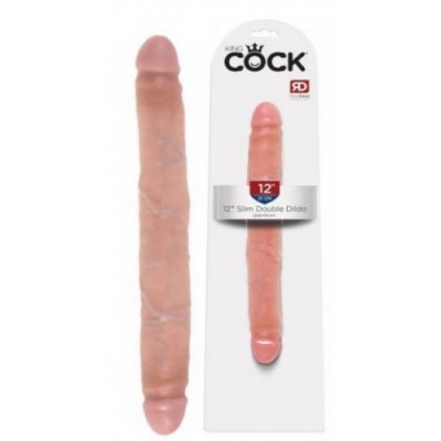 Двухсторонний фаллоимитатор King Cock 12 in Slim Double Dildo Flesh Двухсторонний фаллоимитатор King Cock 12 in Slim Double Dildo Flesh