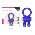 Виброкольцо пурпурное POWER CLIT COCKRING RABBIT