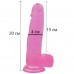 Фаллос на присоске Jelly Studs Crystal Dildo Large розовый 20 см