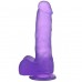 Фиолетовый фаллос Jelly Studs Crystal Dildo Medium 18 см