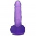 Фиолетовый фаллос Jelly Studs Crystal Dildo Medium 18 см