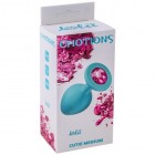 Анальная пробка Emotions Cutie Medium Turquoise pink crystal