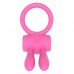 Розовое виброкольцо Power Clit Cockring Rabbit