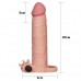 Удлиняющая насадка на пенис с вибрацией X-Tender Penis Sleeve телесная + 5 см