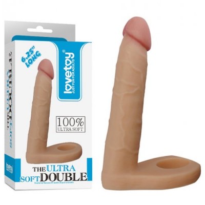 Реалистичная насадка для двойного проникновения The Ultra Soft Double 16 см Реалистичная насадка для двойного проникновения The Ultra Soft Double 16 см