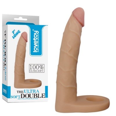 Реалистичная насадка для двойного проникновения The Ultra Soft Double 17 см Реалистичная насадка для двойного проникновения The Ultra Soft Double 17 см