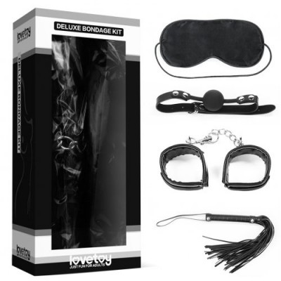 Набор Deluxe Bondage Kit (маска, кляп, наручники, плеть) Набор Deluxe Bondage Kit (маска, кляп, наручники, плеть)