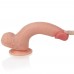 Фаллоимитатор на присоске с мошонкой Dual-Layered Liquid Silicone Nature Cock 21 см