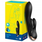Смарт-вибратор с клиторальным стимулятором Satisfyer Double Flex черный