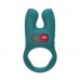 Эрекционное виброкольцом с клиторальным стимулятором Fun Factory Nos морская волна