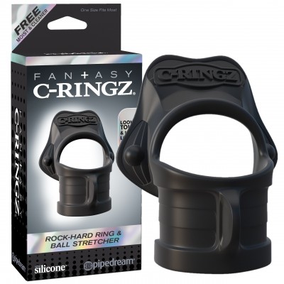 Кольцо на пенис и утяжка на мошонку Fantasy C-Ringz Rock Hard Ring & Ball Stretcher Кольцо на пенис и утяжка на мошонку Fantasy C-Ringz Rock Hard Ring & Ball Stretcher