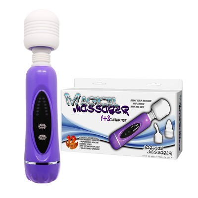 Вибромассажер Pretty Love Magical Massager с двумя насадками фиолетовый