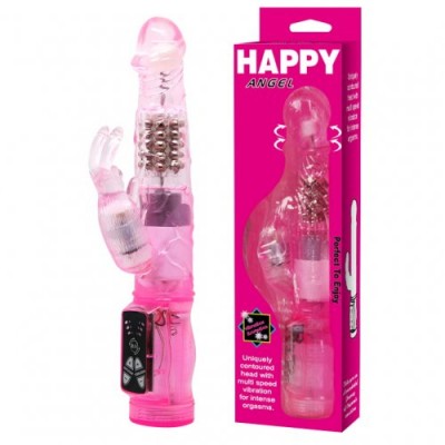 Вибратор hi-tech с бусинами Happy Angel