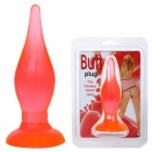 Пробка анальная с присоской Butt plug красная