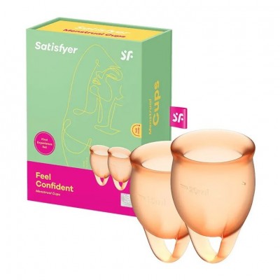 Набор менструальных чаш Satisfyer Feel Confident, оранжевый