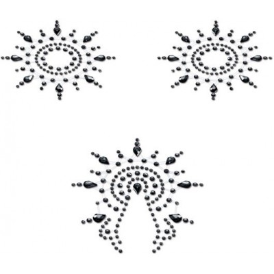 Пэстисы Breast & Pubic Jewelry черные Crystal Stiker