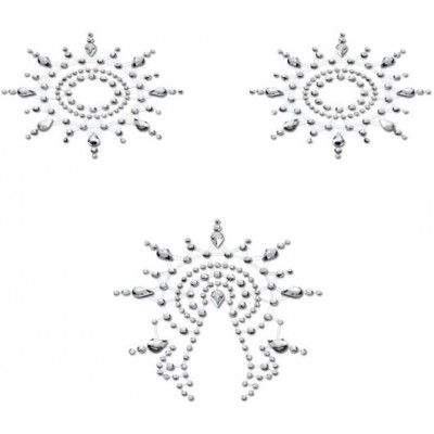Пэстисы Breast & Pubic Jewelry белые Crystal Stiker 