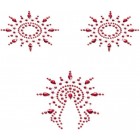 Пэстисы Breast & Pubic Jewelry красные Crystal Stiker 