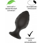 Черная силиконовая анальная пробка М